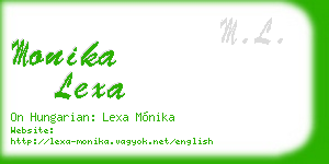 monika lexa business card